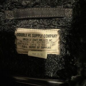 Polo Ralph Lauren Double RL Lifestyle Line. Black faux Fur lined Bomber sz: XL.